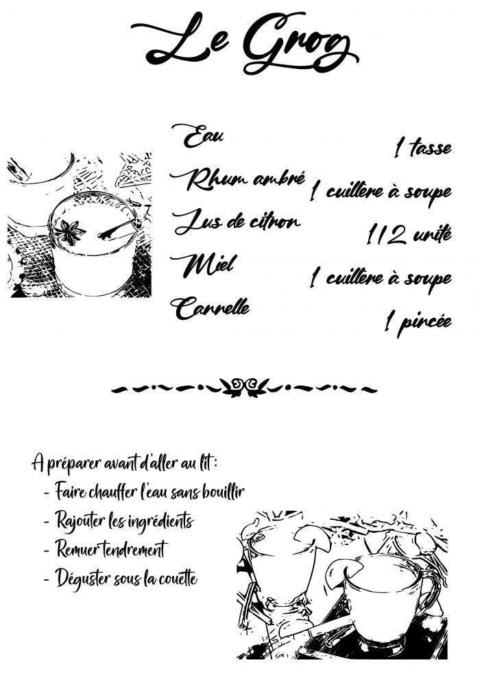 Recette du Grog pour gravure